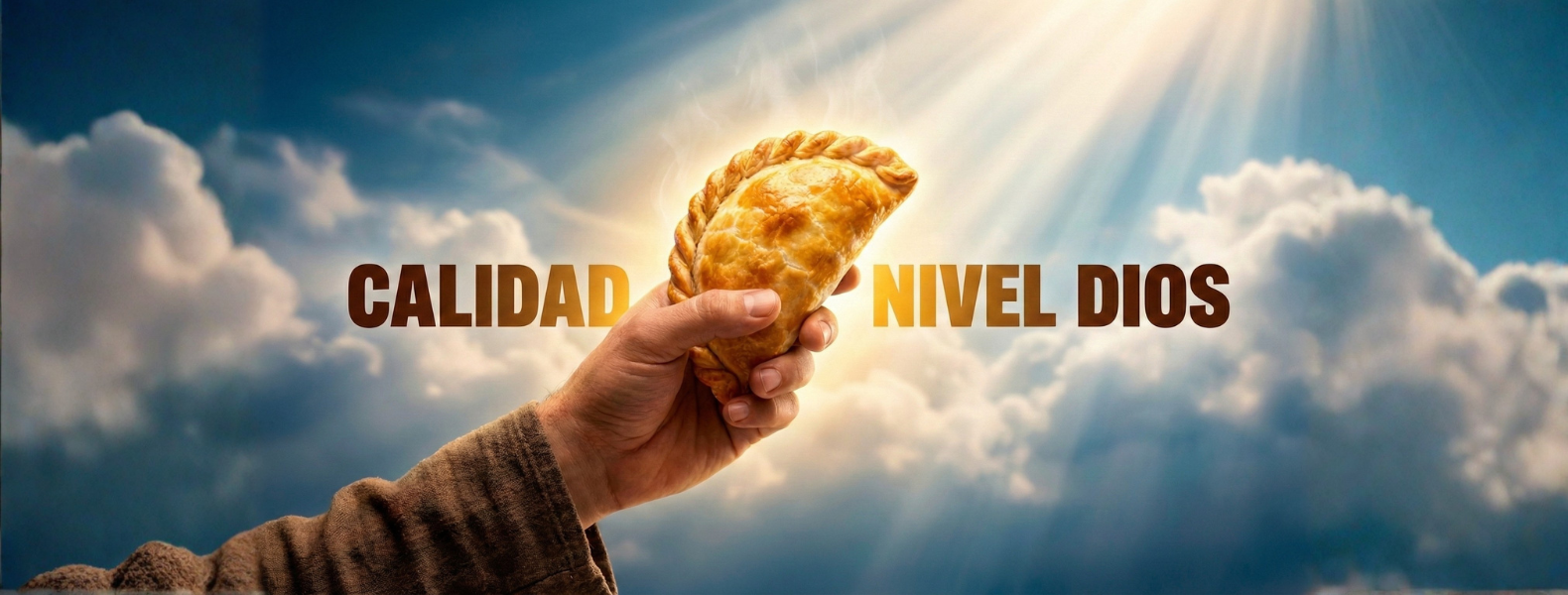 Dark rustic empanadas on wooden board low light